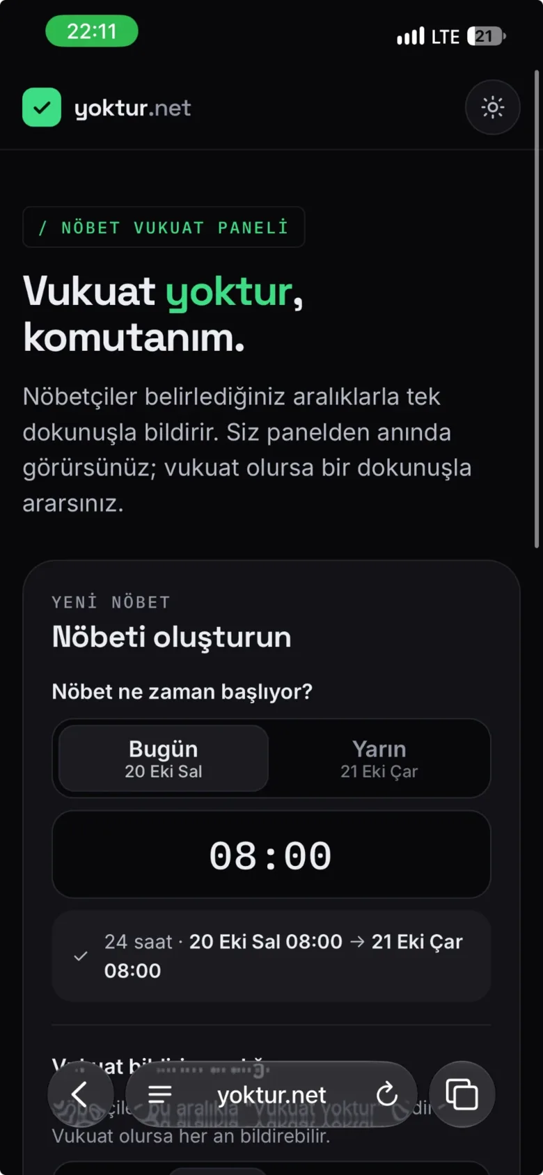 yoktur.net ekran görüntüsü